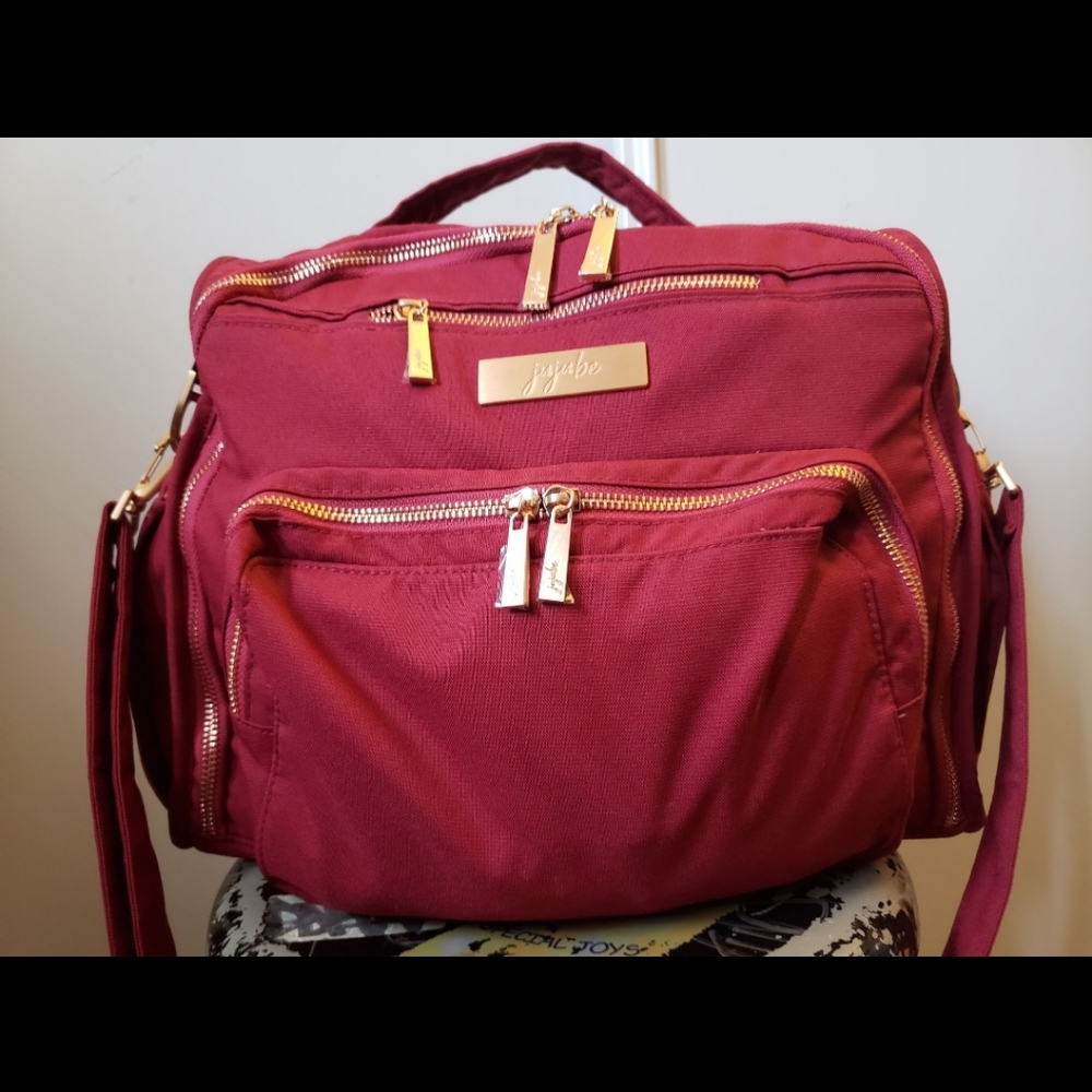 Jujube Chromatics Tibetan red bff diaper bag